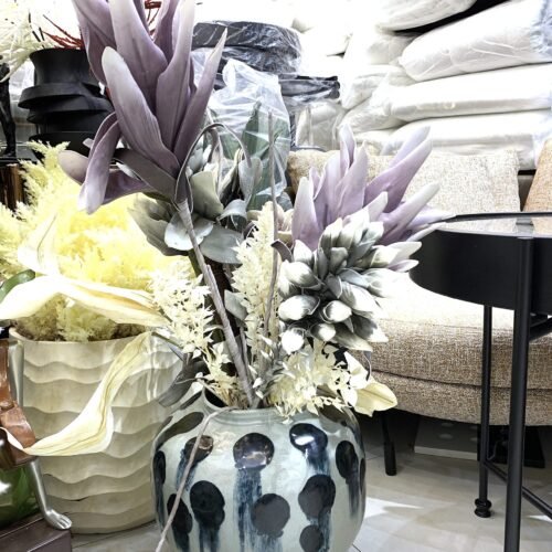 Hotel Lobby Vase with Premium Artificial Floral Display