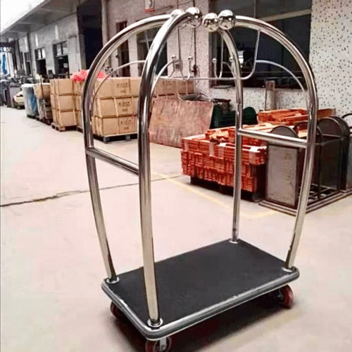 Silver Luggage Trolley